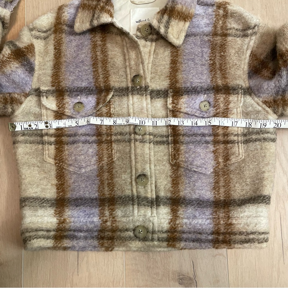ARITZIA WILFRED FREE The Ganna Plaid Cropped Shirt Jacket - Picture 9 of 10